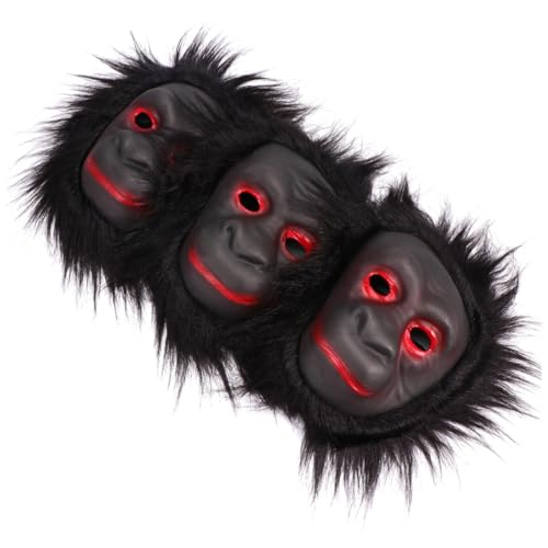 GALPADA 3 Stück Lustige Plüsch Schimpansen Masken Halloween Kostümmasken Erwachsene Atmungsaktiv Strapazierfähig für Party und Festival GALPADA 3 Stück Lustige Plüsch Schimpansen Masken Halloween Kostümmasken Erwachsene Atmungsaktiv Strapazierfähig für Party und Festival von GALPADA