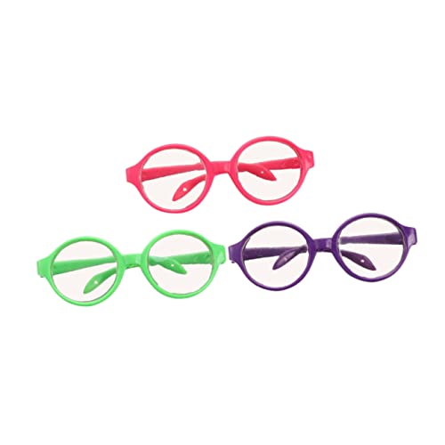 GALPADA 3 Stück Mini Brillen Spielzeugpuppe Cosplay Brille Puppenzubehör Brillen Puppenbrille Prinzessin Kleine Passende Puppe Mit Brille Puppen Realistische Zufällige Farbe von GALPADA