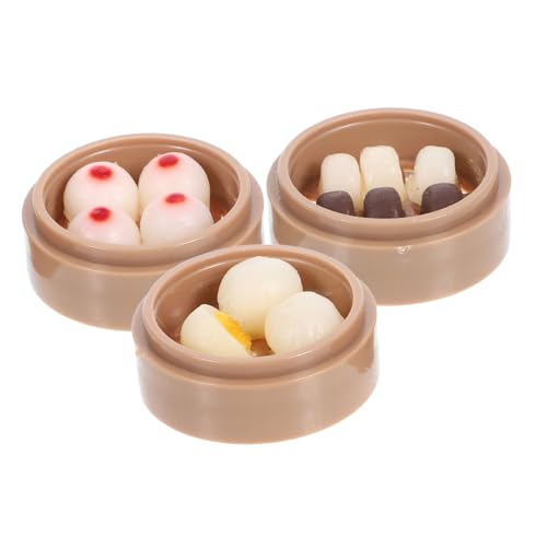 GALPADA 3 Stück Mini Steamer Food Modelle Teiliges Realistische Miniatur Essensdekorationen für Puppenhaus Detailreiche Landschafts und Szenenaccessoires Kompakte für Sammler GALPADA 3 Stück Mini Steamer Food Modelle Teiliges Realistische Miniatur Essensdekorationen für Puppenhaus Detailreiche Landschafts und Szenenaccessoires Kompakte für Sammler von GALPADA