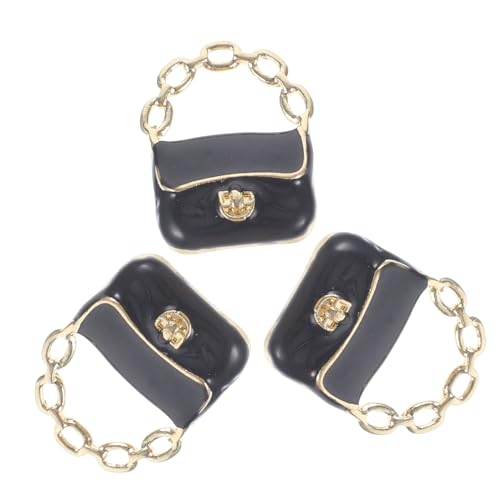 GALPADA 3 Stück Mini dekorative Ornamente Kabine Mini-Sachen Mini -Tasche Miniaturhaus Kit Miniaturen Mini-Taschenanhänger in Hausform Mikroszenenverzierung Mini -Bag -Modell pp Schwarz von GALPADA