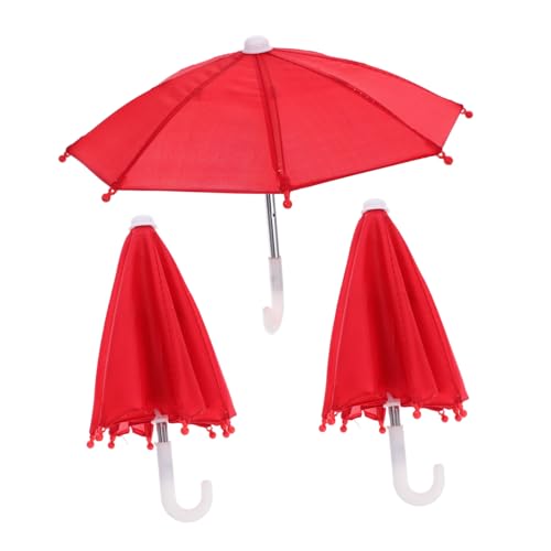 GALPADA 3 Stück Miniatur Regenschirm für Puppen Öffnende und Schließende Miniatur Puppenhaus Dekoration Rot für Puppenzubehör und Miniaturspielzeug GALPADA 3 Stück Miniatur Regenschirm für Puppen Öffnende und Schließende Miniatur Puppenhaus Dekoration Rot für Puppenzubehör und Miniaturspielzeug von GALPADA