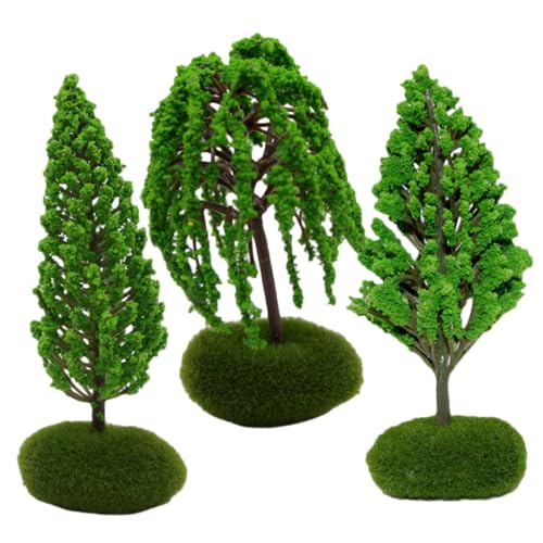 GALPADA 3 Stück Miniatur Straßenbäume Teiliges Modellbau Bäume Landschaftsdeko für Architektur Diorama Micro Landschaft Gestaltung von GALPADA