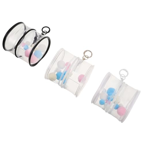 GALPADA 3 Stück Puppenspeicherbeutel Figuren-Präsentationstasche mit Schlüsselanhänger Hängender Jalousiekoffer Vitrine für Figuren Klarsichtbeutel für PVC Transparent von GALPADA