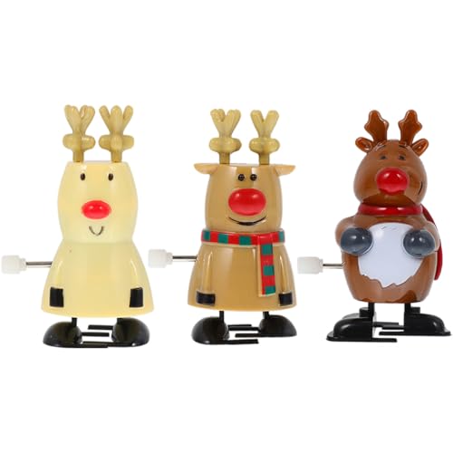 GALPADA 3 Stück Teiliges Aufziehspielzeug Weihnachten Kunststoff Lustige Wind-up Figuren Weihnachtsmann und Rentiere Geschenk für Deko und Spielfigur GALPADA 3 Stück Teiliges Aufziehspielzeug Weihnachten Kunststoff Lustige Wind-up Figuren Weihnachtsmann und Rentiere Geschenk für Deko und Spielfigur von GALPADA