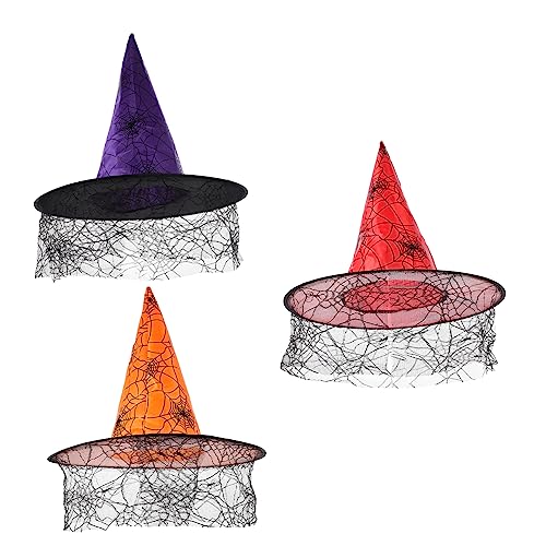 GALPADA 3 Stück Teiliges Hexenhut mit Spinnennetz aus Hochwertigem Maschen und Spitzenstoff Festliche Halloween Kostüm Accessoires für Damen Party Cosplay und Rollenspiele GALPADA 3 Stück Teiliges Hexenhut mit Spinnennetz aus Hochwertigem Maschen und Spitzenstoff Festliche Halloween Kostüm Accessoires für Damen Party Cosplay und Rollenspiele von GALPADA