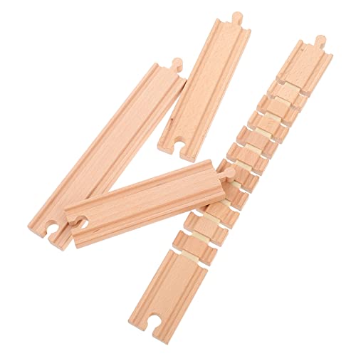 GALPADA 3 Stück Teiliges Holz Spielset Zugschienen Zubehör Sichere Eisenbahnstrecken Bausteine Kreatives Konstruktionsspielzeug für Jungen und Mädchen Langlebig als von GALPADA