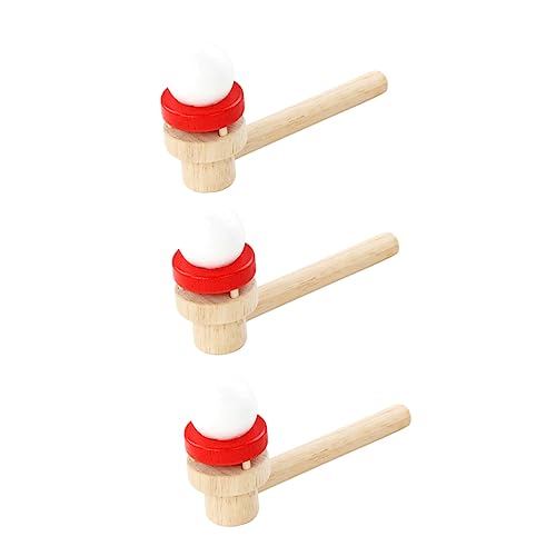 GALPADA 3 Stück Teiliges Holz und Kunststoff Blasballspiel für Bunte Schwebende Fangbälle Outdoor Koordination und Eltern Junge Mädchen Interaktion von GALPADA