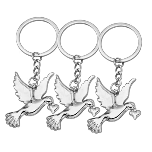 GALPADA 3 Stück Teiliges Metall Schlüsselanhänger Peace Dove Schlüsselring und Stilvolles Taschenanhänger Dekorativer Friedens Taubenanhänger für Geldbörsen und Handtaschen als GALPADA 3 Stück Teiliges Metall Schlüsselanhänger Peace Dove Schlüsselring und Stilvolles Taschenanhänger Dekorativer Friedens Taubenanhänger für Geldbörsen und Handtaschen als von GALPADA