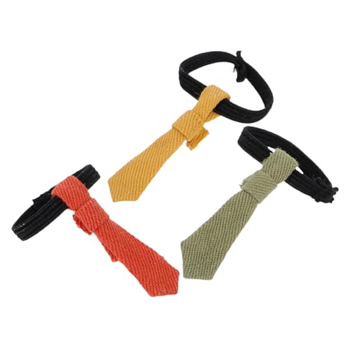 GALPADA 3 Stück Teiliges Miniatur Puppenkrawatten Vorgebunden aus Farbenfrohe Kleine Neckties für Bjd Actionfiguren Detailreiche Design Puppenkleidung Zubehör für Puppenhaus und Sammler von GALPADA