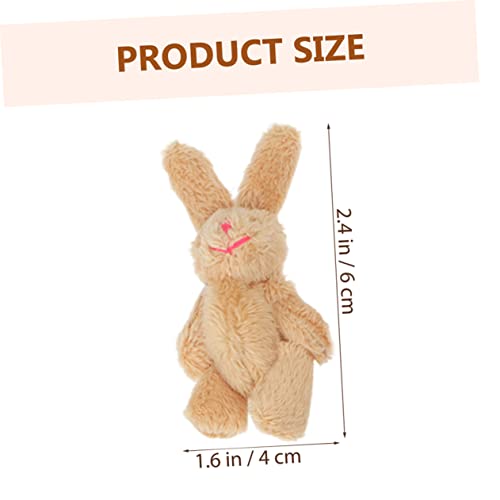 GALPADA 3 Stück Teiliges Plüschkaninchen Langhaarige Kuscheltier Deko in Braun Hellbraun und Weiß Weiches Bunny Stofftier Niedliches Plüschspielzeug für Kinderzimmer Sichere Materialien von GALPADA