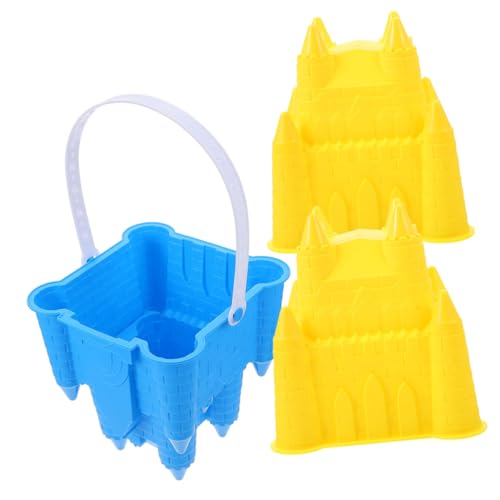 GALPADA 3 Stück Teiliges Sandspielzeug für Bunte Sandförmchen und Eimer aus Hochwertigem für Strand und Sandkasten Leicht und Tragbar für Drinnen und Draußen Geeignet Zufällige Farbe von GALPADA