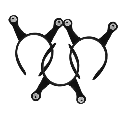 GALPADA 3 Stück Teiliges Schneckenantenne Stirnband Weiches Flexibles Haaraccessoire Bequemes Leichtes Kopfband für Erwachsene für Partys Kostüme und Thematische Events von GALPADA