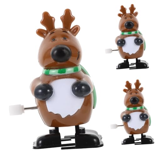 GALPADA 3 Stück Teiliges Weihnachts Aufziehspielzeug mit Grüner Rentier mit Schal Batteriefrei Langlebig Lustige Weihnachtsdeko und für Weihnachtsfeiern und Familienspaß GALPADA 3 Stück Teiliges Weihnachts Aufziehspielzeug mit Grüner Rentier mit Schal Batteriefrei Langlebig Lustige Weihnachtsdeko und für Weihnachtsfeiern und Familienspaß von GALPADA