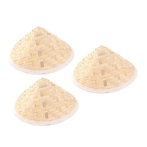 GALPADA 3 Stück Woven Hats für Hochwertige Bambusstrohhüte Dekoration für Kindergarten und Schule Sonnenschutz von GALPADA