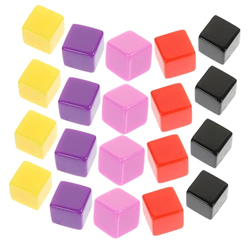 GALPADA 30 Stück Blankowürfel für DIY Lernspielzeug Kunststoff Würfel für Mathematikunterricht Spielzubehör für Partys und Bastelprojekte von GALPADA