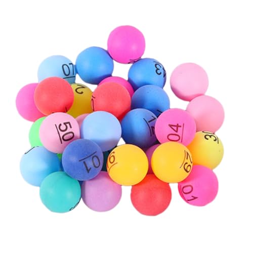 GALPADA 30 Stück Bunte Lotteriekugeln aus Kunststoff Nummerierte Partyspiel Bälle für Tombola und Veranstaltungen für Feiern und Spiele Leicht und Platzsparend GALPADA 30 Stück Bunte Lotteriekugeln aus Kunststoff Nummerierte Partyspiel Bälle für Tombola und Veranstaltungen für Feiern und Spiele Leicht und Platzsparend von GALPADA