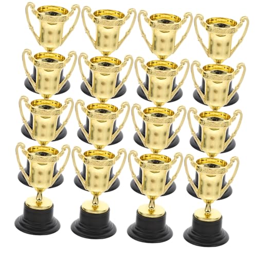 GALPADA 30 Stück Plastiktrophäen Spielzeugtrophäen Meisterschaftstrophäen Minitrophäen Preispokale Goldtrophäen Großpackung Kinderpreise Für Kleine Minitrophäen Wiederverwendbar von GALPADA