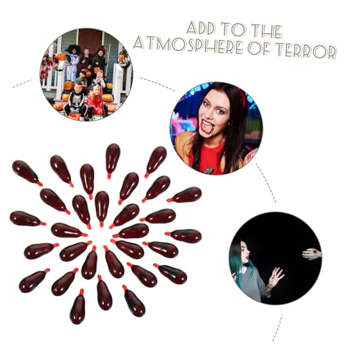 GALPADA 30 Stück Realistische Kunstblut Kapseln Blut Pillen Halloween Party Deko Cosplay Theater Requisiten für Blutige Effekte Fasching Kostüm Zubehör von GALPADA