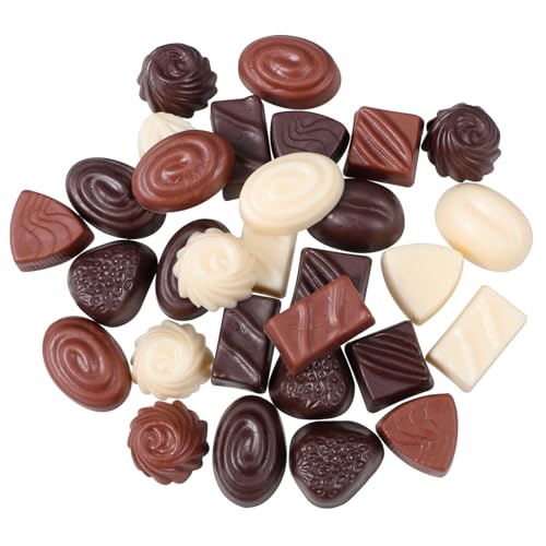 GALPADA 30 Stück Teiliges Künstliche Schokoladenmodelle Realistische Miniatur Dekoration Leicht und Tragbar Vielseitig für Tischdeko Fotorequisiten Wohn und Ladendekoration Stilvolle von GALPADA