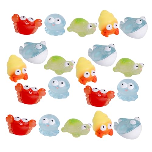 GALPADA 30 Stück Teiliges Mini Meerestier Figuren Kleine Meeresbewohner Deko DIY Strand und Tischlandschaft Miniatur Tiere Ornamente für Garten Aquarium Puppenhaus und Kreativprojekte von GALPADA
