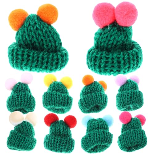 GALPADA 30 Stück Teiliges Mini Strickmützen mit Bommel Weihnachtliche DIY Mini Hüte Bastelzubehör für Weihnachtsbaumdekoration und Puppen Schmuck in Dunkelgrün GALPADA 30 Stück Teiliges Mini Strickmützen mit Bommel Weihnachtliche DIY Mini Hüte Bastelzubehör für Weihnachtsbaumdekoration und Puppen Schmuck in Dunkelgrün von GALPADA