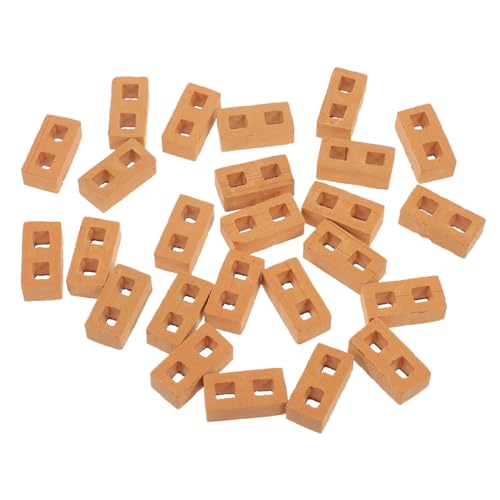 GALPADA 30 Stück Teiliges Miniatur Ziegelstein Handgefertigte Quadratische Bausteine Realistische Wandsteine für DIY Modellbau Sandkastendekor Kreative Landschaftsgestaltung Kindersicher von GALPADA