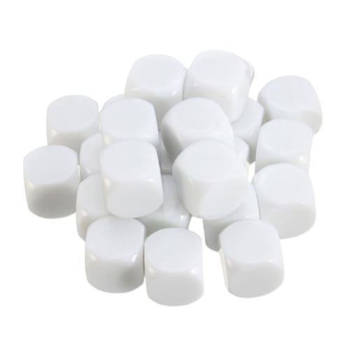 GALPADA 30 Stück Teiliges Quadratische Acrylwürfel mit Glänzender Oberfläche Robuste Blanko DIY Würfel für Brettspiele zum Individuellen Beschriften von GALPADA