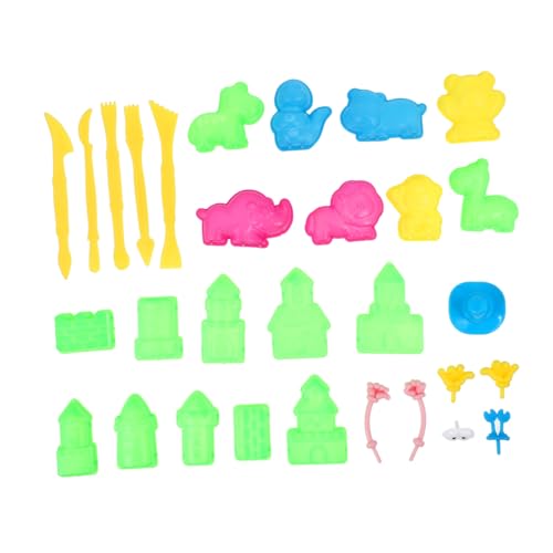 GALPADA 30 Stück Teiliges Sandspielzeug Langlebige Kunststoff sandformen mit Burg Tier Werkzeugmotiven Ergonomisch Geformt für Kleinen Kinderhände Fördert Kreativität und Soziales Am von GALPADA