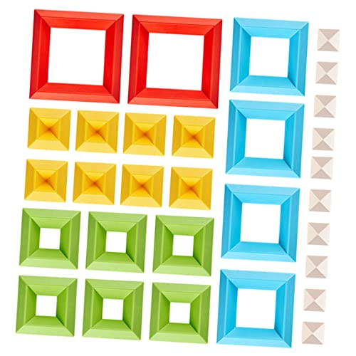 GALPADA 30 Stück Teiliges Set Bauklötze für Kleinkinder Bunte Pädagogische Spielzeuge Kreativität und Koordination für Jungen und Mädchen Ab Jahren von GALPADA