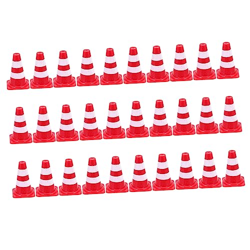 GALPADA 30 Stück Verkehrskognitives Kleine Verkehrskegel Filz Mini Leitkegel Mini Verkehr Verkehrsschilder Für Draußen Absperrschilder Kleine Spielende Mini Leitkegel Rote von GALPADA