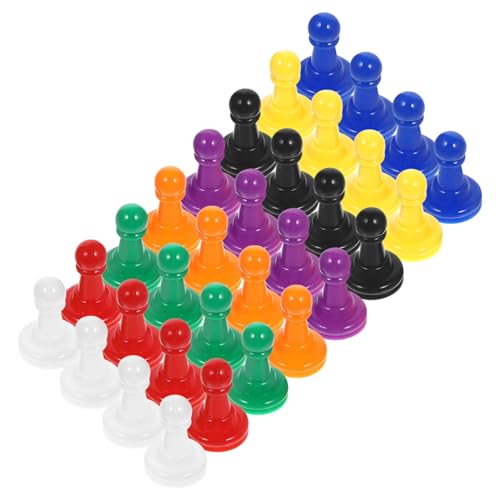 GALPADA 32 Stück Teiliges Bunte Kunststoff-schachfiguren für Brettspiele Stabile Spielfiguren in Farben Geeignet für Flugschach und Gesellschaftsspiele Langlebig und Vielseitig Einsetzbar von GALPADA