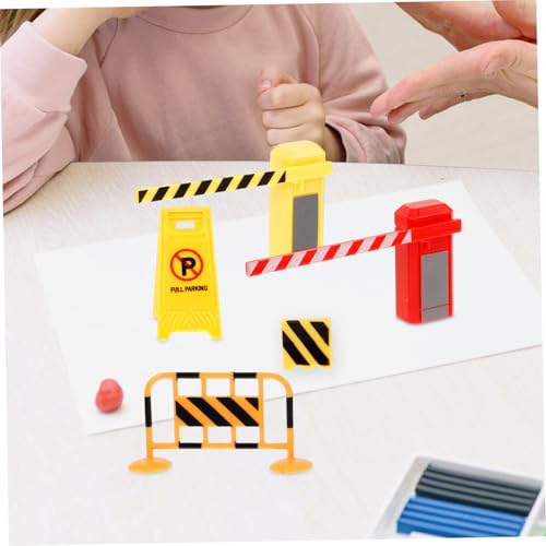 GALPADA 32 Stück Teiliges Miniatur Verkehrszeichen Realistische Straßensperren Modelle für Landschaftsgestaltung Lehrreiche Verkehrsschilder für Lernspielzeug für Verkehrssicherheit und von GALPADA