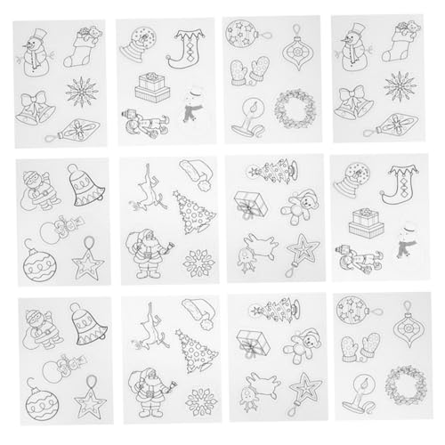 GALPADA 36 Teiliges Weihnachts Schrumpffolien mit Festlichen Motiven Hitzebeständige DIY Kunstfolie Stark und Bruchfest Schrumpft für Kreative Bastelprojekte GALPADA 36 Teiliges Weihnachts Schrumpffolien mit Festlichen Motiven Hitzebeständige DIY Kunstfolie Stark und Bruchfest Schrumpft für Kreative Bastelprojekte von GALPADA