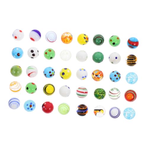 GALPADA 38 Stück Teiliges Bunte Glasmurmeln aus Robustem Rundes Murmelspiel und Aquariumdeko Transparente Spielkugeln für Fischbecken Lebendige Farben Sicher für Fische und Langlebig von GALPADA