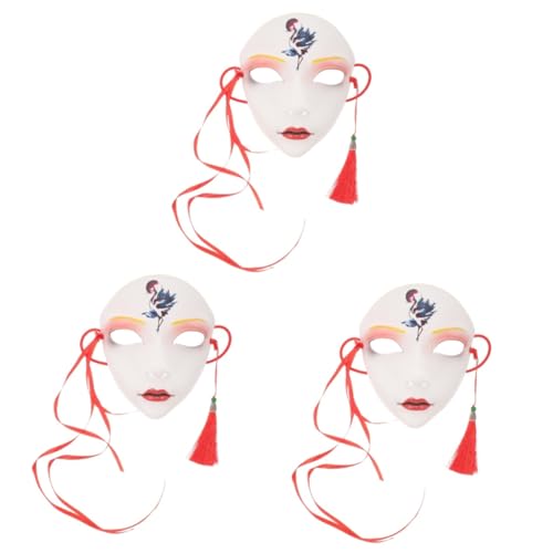 GALPADA 3St Hanfu-Maske Halloween-Maske Halloween-Dekoration Maskerade-Maske Cosplay-Maske Frauenmaske chinesischer Stil schmücken Zubehör Make-up-Kostüm-Requisiten Kos Requisiten Plastik von GALPADA