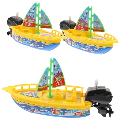GALPADA 3Stücke Aufziehspielzeug Segelboot für Badewanne und Pool Lustiges Badespielzeug für Kleinkinder Sicheres und Leichtes Plastikspielzeug für Ab Monaten Fördert von GALPADA