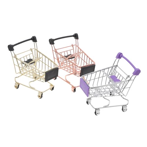 GALPADA 3Stücke Einkaufswagen Kreativer Make Up Schwammhalter Aus Robustem Material Stilvoller Desktop Organizer Für Büro Und Zuhause Roségold Und Dekorative von GALPADA