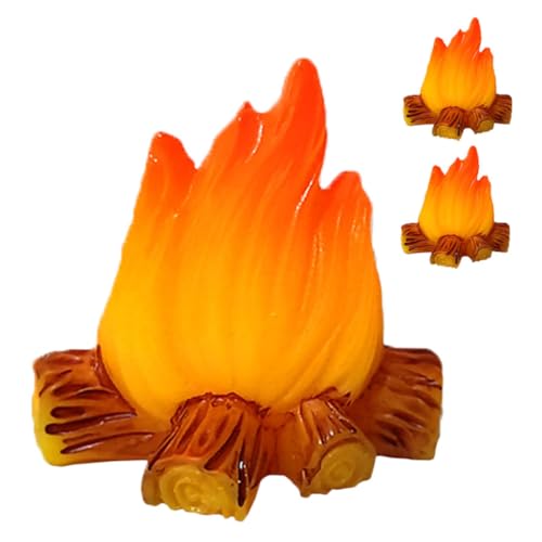 GALPADA 3Stücke Künstliches Deko Feuer Modell für Puppenhaus und Mikrolandschaft Lebensechte Details für Garten und Innendekoration mit Flammeneffekt GALPADA 3Stücke Künstliches Deko Feuer Modell für Puppenhaus und Mikrolandschaft Lebensechte Details für Garten und Innendekoration mit Flammeneffekt von GALPADA
