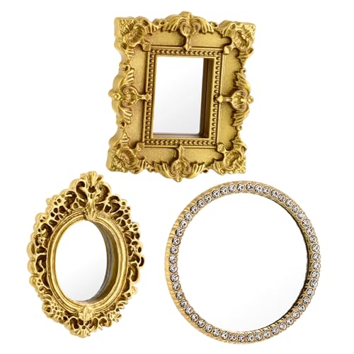 GALPADA 3Stücke Mini Spiegel Für Puppenhaus Klassische Dekoration Quadrat Mit Strass Mini Accessoires Für Garten Und Mikro Szenen GALPADA 3Stücke Mini Spiegel Für Puppenhaus Klassische Dekoration Quadrat Mit Strass Mini Accessoires Für Garten Und Mikro Szenen von GALPADA