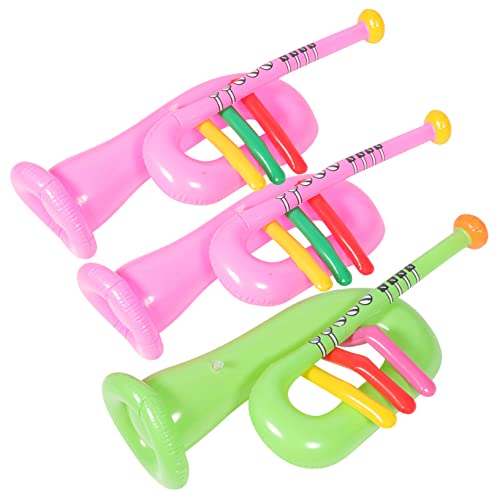 GALPADA 3Stücke Teiliges Aufblasbarer Musikinstrumente Aus Trompete Horn Und Mehr Kindergeburtstagsfeiern Musikpartys Und Lernspielzeug Für Jungen von GALPADA