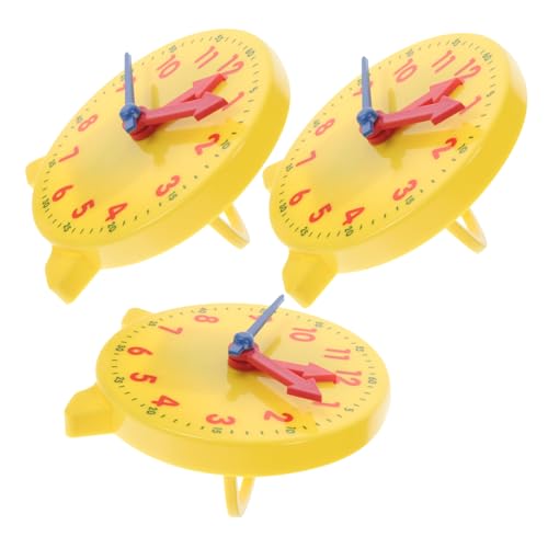 GALPADA Uhr Modelle Lernspielzeug 3 Stück Lehruhr für Kinder 10cm Zeitlernwerkzeug Analoge Quarzuhr Pädagogisches Spielzeug für Schüler Stabil und Praktisch von GALPADA