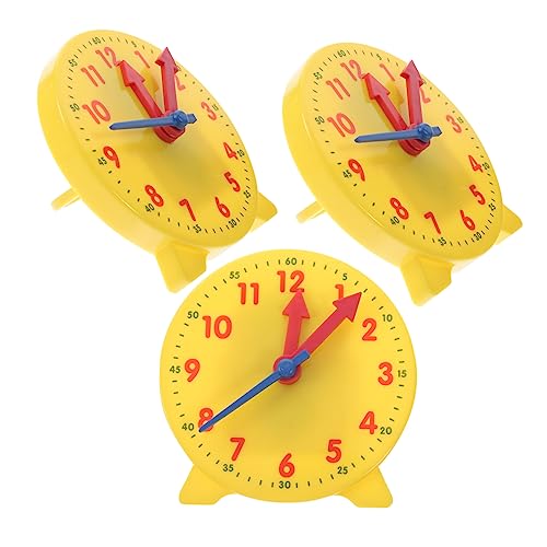GALPADA 3 Stücke Uhr Modelle Lernen zu Lesen Pädagogisches Spielzeug für Kinder 10cm Zeitlernwerkzeug Abnehmbares Design für Spiel und Lernen von GALPADA