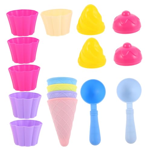 GALPADA 3er-Set EIS Eiscreme-sandspielzeug Sandschaufel Und Kegelspielzeug Stellen Sie Sich Eistüten Vor Strandspielzeug Für Zapfen Kinderspielzeug Sand-eistüten Plastik von GALPADA