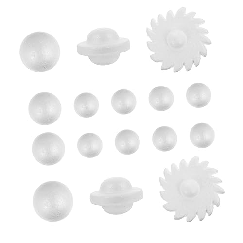 GALPADA 3sätze DIY Sonnensystem Figuren Bastelmodell Unfertige Modellierung Mit Filzstiften Bemalen Papierausschnitten Dekorieren Pailletten Glitzer Verzieren von GALPADA