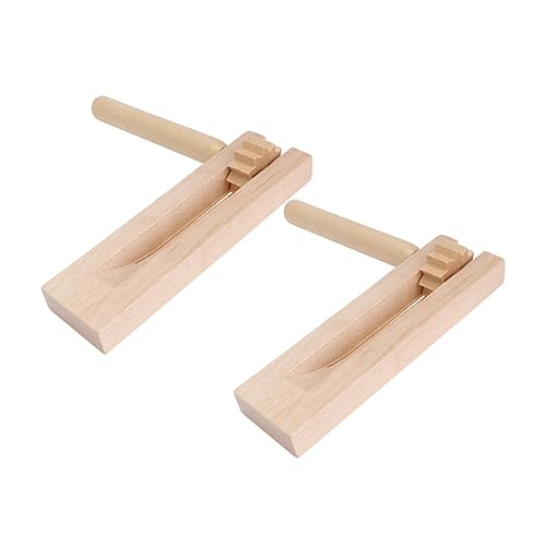 GALPADA 4 . Holzratsche aus Robustem Verschleißfestem Holz Traditionelles Pädagogisches für Motorikförderndes Musikinstrument Sicher und Glatt Poliert für Spiel und Party von GALPADA