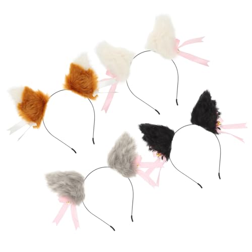 GALPADA 4 Paare Katzenohren Haarklammern mit Glocken Plüsch Haarspangen für Cosplay Halloween und Partys Süßes und Auffälliges Haaraccessoire für Mädchen von GALPADA