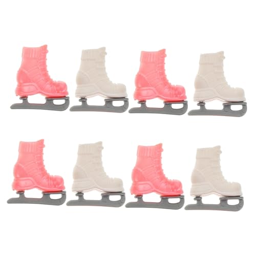 GALPADA 4 Paare Miniatur Rollschuhe aus Strapazierfähigem Kunststoff für Puppen Leichte Farbechte Puppenhaus Dekoration DIY Zubehör für Kreatives Puppen Schmücken von GALPADA