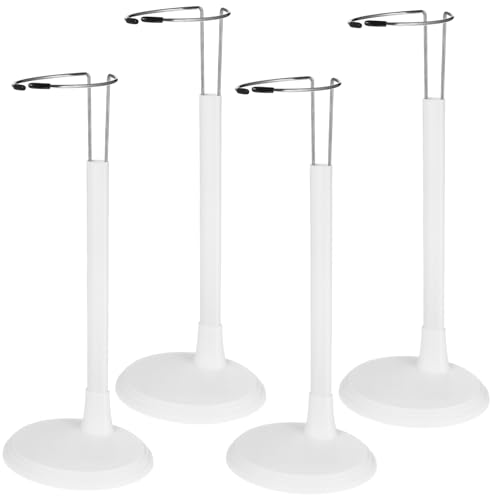 GALPADA 4 STK. Puppenständer Weiß Praktische Doll Holder Stands zur Figuren Puppenaufbewahrung Einfach Montierbare Doll Racks für Shop Fenster Heimdekoration von GALPADA