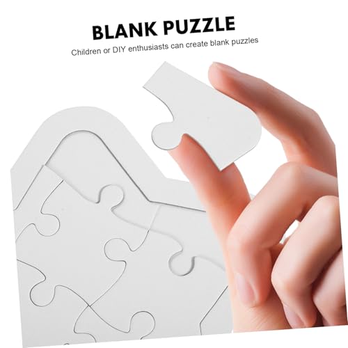 GALPADA 4 Sätze Leeres Puzzle Herz Sternform DIY Bastelspiel für Ausmalen Kreatives Puzzle Denkspiel und Hand Auge koordination von GALPADA