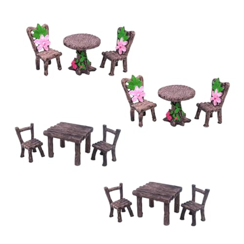 GALPADA 4 Sätze Miniatur Tisch und Stuhl Möbel Modell Resin Miniatur Möbel Dekoration Feiner Handwerkskunst für Mini Garten Schreibtisch Wohn Küchenbereich Geschenkidee GALPADA 4 Sätze Miniatur Tisch und Stuhl Möbel Modell Resin Miniatur Möbel Dekoration Feiner Handwerkskunst für Mini Garten Schreibtisch Wohn Küchenbereich Geschenkidee von GALPADA